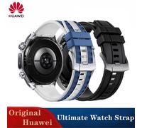 Original 22mm Fluoroelastomer Watch Strap for Huawei Ultimate White Blue FKM Rubber Watch Band for Ultimate 2 Titanium Bracele Titanium