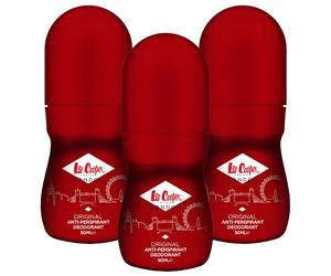 (Original) 3 x 50ml Lee Cooper Anti-perspirant Roll On Deodorant