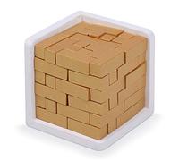 Original 3D Wooden Brain Teaser Puzzle: Engaging 3D Puzzle Box for Kids 8-12 & Adults, Desk Toys Delight, Challenging Games & Wooden Puzzles for Adult Brain Boost (Golden Edition)