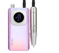 Original 45000RPM Professional Rechargeable Electric Nail Drill Machine Portable Cordless File For Acrylic Gel Nails Remove(V4-Purple)