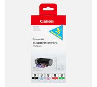 Canon 0620B027/CLI-8 Ink cartridge multi pack Bk.PC.PM.R.G Pack=5 for
