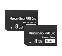 Original 8GB 2Pack Memory Stick Pro Duo MARK2, High-Speed Memory Stick Duo Compatible with PSP1000 2000 3000 Accessories and Digital Camera Memory Cards (black-8GB-2pcs)