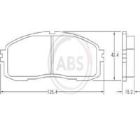 Original A.B.S. Brake Pad Set Disc Brake 36626 for Toyota
