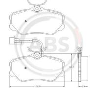 Original A.B.S. Brake Pad Set Disc Brake 36655 for Alfa Romeo Fiat Lancia