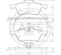 Original A.B.S. Brake Pad Set Disc Brake 37279 for MINI