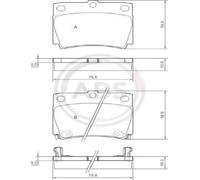 Original A.B.S. Brake Pad Set Disc Brake 37284 For Mitsubishi