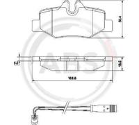 Original A.B.S. Brake Pad Set Disc Brake 37450 for Mercedes-Benz