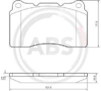 Original A.B.S. Brake Pad Set Disc Brake 37479 for Volvo