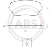 Original A.B.S. Brake Pad Set Disc Brake 37503 for Suzuki