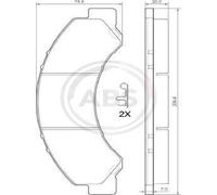 Original A.B.S. Brake Pad Set Disc Brake 37713 for Isuzu Toyota