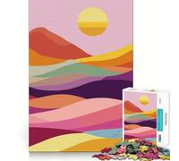 Original Abstract Mountain Landscape Jigsaw Puzzles 1000 Pieces for Adults Focus Brain Toy Home Leisure Tight Edge Santa Wish Gift (38x52cm)