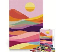 Original Abstract Mountain Landscape Jigsaw Puzzles 1000 Pieces for Adults Focus Brain Toy Home Leisure Tight Edge Santa Wish Gift (38x52cm)