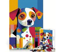 Original Abstract Puppy Portrait Hard Jigsaw Puzzle for Adults 1000 Pieces Smart Game Home Enjoy Image Assembly Festive Gift (50x75cm)
