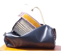 Original African Talking Drum from Nigeria with Leather Carry Bag and Wooden Beater