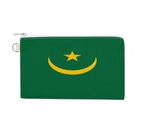 Original and Simple Mauritania Flag Portable Coin Purse Pouch Funny Zero Wallet with Zipper Lightweight Organizer Bags for Women Men