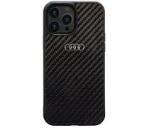 Original Audi Carbon Look Case For iPhone 14 Pro Black Silver