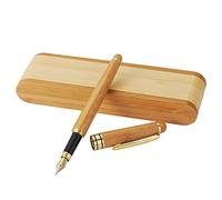 Original Bamboo Fountain Pen Set, Forrader Exquisite Bamboo Wooden Fountain Pens Fine Nib with Folding Bamboo Fountain Pen Case for Writing and Personalized Signature