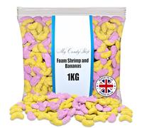 Original Banana And Shrimp Sweets - Sweets 1kg Bulk Bag - Pick & Mix Shrimps And Bananas Sweets - Retro Sweets, Hygienically Packed in UK for Parties & Sharing
