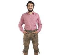 Original Bavarian Premium Lederhosen Leopold Knee-Lenght - with Traditional Belt - Schöneberger Trachten Masterpiece Series Goat Leather (UK 31" (EU:46), Brown)
