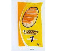 Original BIC 1 Disposable Razor Blade Pack of 5 Razors for Both MEN/WOMEN