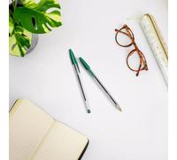 Bic Cristal Ballpoint Pen Medium Green (50 Pack)
