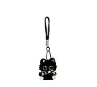 Original Black Cat with Scarf Plush Bag Charm, Bag Charms for Womens Handbags, Cute Keychain, Plush Keychain, Cute Keyring, Cozy & Small Keyring Gift for Her Handbags, Backpacks