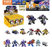 Original Blokees Transformers GV05-12PCS Optimus Prime Soundwave Galvatron Cyclonus Jetstorm Robot Collection Blind Box Toys GV05 Randomly one