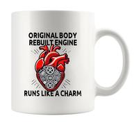 Original Ceramic Coffee Mug for Engine Recovery - Open Heart Engine Recovery Gift - 11 Oz - White