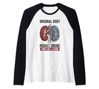 Original Body Rebuilt Engine Runs Like A Charm Raglan Baseball Tee