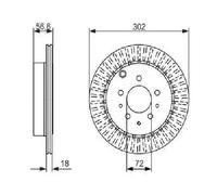 Original BOSCH Brake Disc 0 986 479 757 For Mazda
