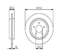 Original BOSCH Brake Disc 0 986 479 A53 For Ford