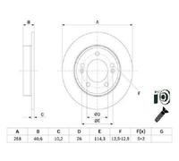 Original BOSCH Brake Disc 0 986 479 E68 For Hyundai KIA