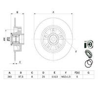 Original BOSCH Brake Disc 0 986 479 E79 For Renault