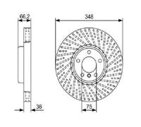 Bosch Brake Disc 0 986 479 W20 Vented for BMW