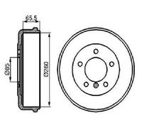 Original BOSCH Brake Drum 0 986 477 038 For Mercedes-Benz Puch