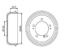 Original BOSCH Brake Drum 0 986 477 169 For Opel Renault