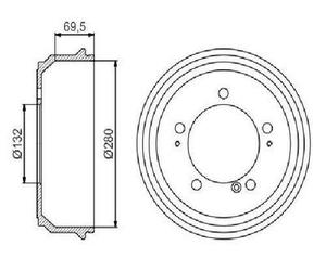 Original BOSCH Brake Drum 0 986 477 169 For Opel Renault