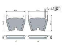 Original BOSCH Brake Pad Set Disc Brake 0 986 424 613 For Audi