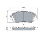 Original BOSCH Brake Pad Set Disc Brake 0 986 424 899 For Lexus Toyota