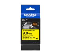 Original Brother HSe-621E Black on Yellow 9.0mm Heat Shrink Tube P-Touch Labelli