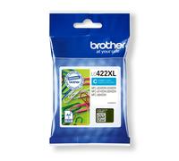 Original Brother LC-422XLC Cyan Ink Cartridge for 1,500 Pages for MFC-J5340DW, MFC-J5345DW, MFC-J5740DW, MFC-J6540DW, MFC-J6940DW