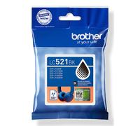 Brother LC521BK Inkjet Cartridge, Black, Single Pack, includes 1 x Inkjet Cartridge, Genuine Supplies