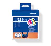 Original Brother LC521, Ink Cartridge LC521BK, LC521C, LC521M, LC521Y, LC521VAL