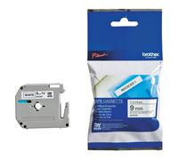 Original Brother M-K221BZ Black On White Plastic 9mm Labelling Tape (MK221BZ)
