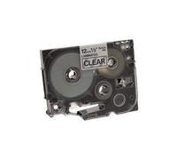 Original Brother P-Touch TZE131 12mm Gloss Tape - Black on Clear