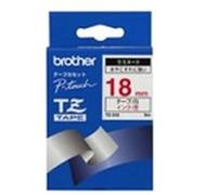 Original Brother P-Touch TZE242 18mm Gloss Tape - Red on White