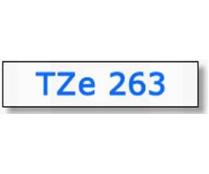 Original Brother P-Touch TZE263 36mm Gloss Tape - Blue on White