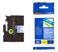 Original Brother P-Touch TZE535 12mm Gloss Tape - White on Blue