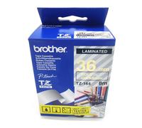 Original Brother Ribbon TZ-164 36mm 8m Gold on Clear Tape