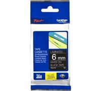 Original Brother P-Touch TZE315 6mm Gloss Tape - White on Black